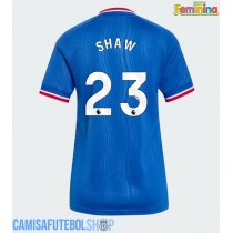 Camisa de time de futebol Manchester United Luke Shaw #23 Replicas 2º Equipamento Feminina 2026-27 Manga Curta